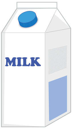 A carton of milk isolated illustrationのイラスト素材