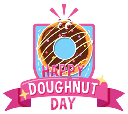 Happy doughnut day in Juneのイラスト素材