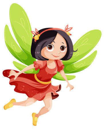 Beautiful fairy cartoon character illustrationのイラスト素材