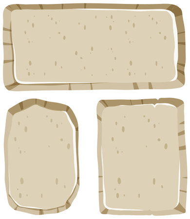 Colorful vector illustrations of various rocks and stonesのイラスト素材