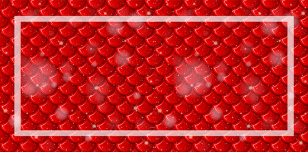 Vibrant red scales with a glossy finishのイラスト素材
