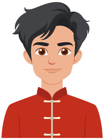 Vector illustration of a man in traditional attireのイラスト素材