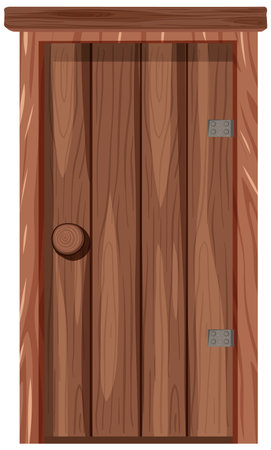 A detailed vector of a wooden doorのイラスト素材