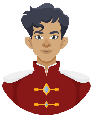 Illustration of a prince in royal attireのイラスト素材