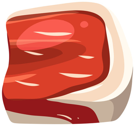 Vector illustration of a raw meat cutのイラスト素材