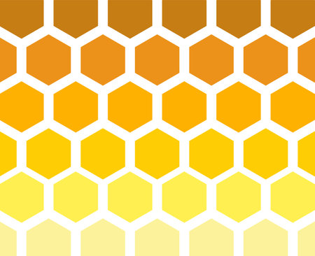 Hexagonal honeycomb design with gradient colorsのイラスト素材