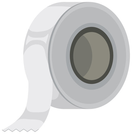 Simple vector of a toilet paper rollのイラスト素材