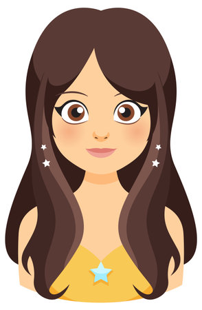 Illustration of a fairy with star accessoriesのイラスト素材