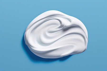 Unveiling the Delicate Details of Blue Background Cosmetic Creamの素材