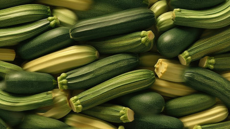 Experience the health benefits and flavor of zucchini with a nutritious texture background, showcasing its wholesome abundanceの素材