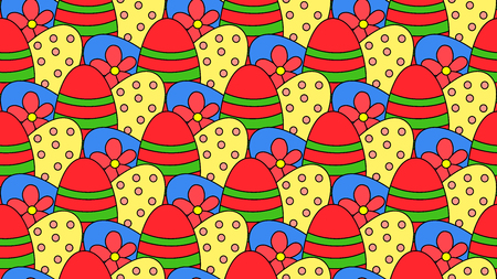 Colourful Easter egg pattern backgroundのイラスト素材