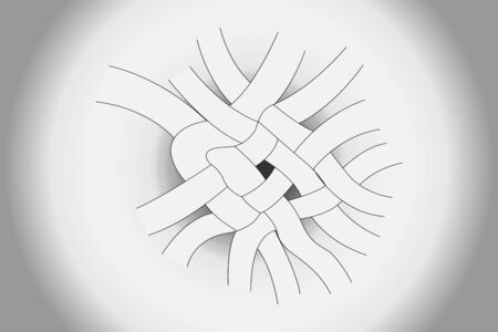 Close up of fabric pattern in black and whiteのイラスト素材