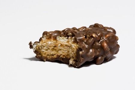 Bitten Chocolate Barの写真素材