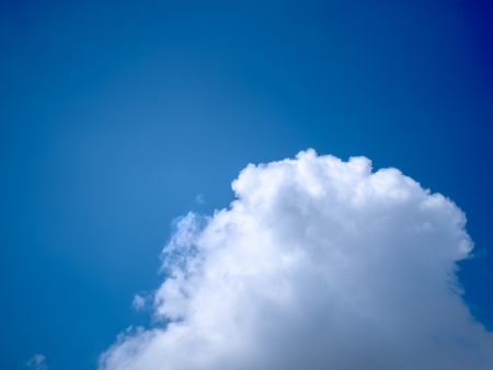 blue sky with cloudsの写真素材