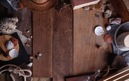 Vintage Marine Wooden Backgroundの写真素材