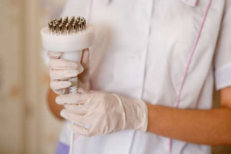 A set of medical instruments for cosmetology apparatus for liposuction and massage, for the...