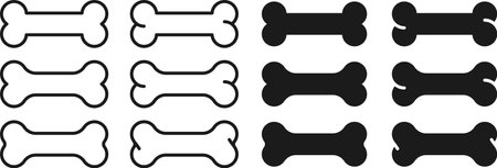 Dog Bone icon.Vector illustrations.のイラスト素材