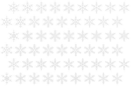 Snowflake vector illustration setのイラスト素材