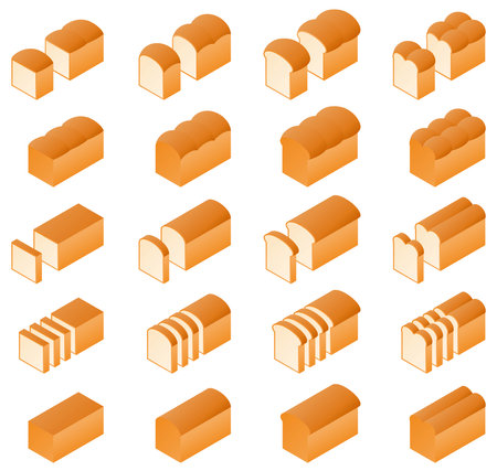 Bread and bread vector illustration setのイラスト素材
