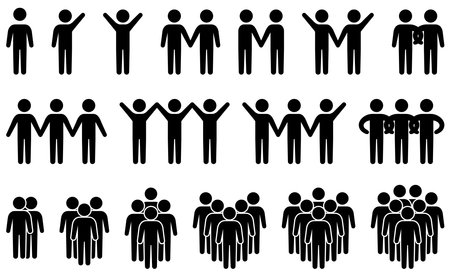 Vector illustration set of various people iconsのイラスト素材