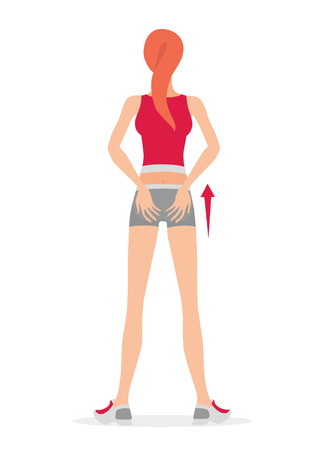 Young Girl Is Training Exercises To Strengthen The Muscles Of The
