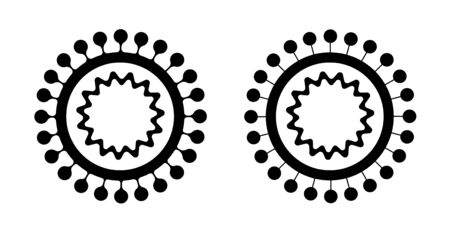 Coronavirus graphic image. The scheme of the structure. Vector illustrationのイラスト素材