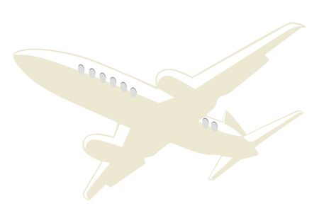 Passenger airplane liner in the sky. Vector illustrationのイラスト素材
