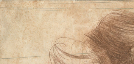 Abstract landscape type, spray watercolor and sepia pencil. Imitation of old parchment. old paper. For backgroundの写真素材