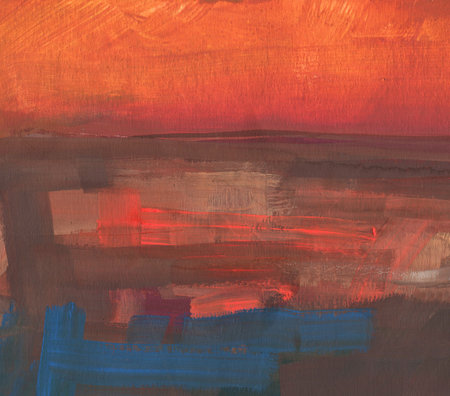 abstract background colored grunge texture chaotic brush strokes and paint brushesの写真素材