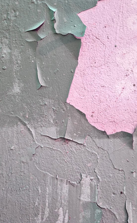 Peeling paint on an old wall. Grunge background for designの写真素材
