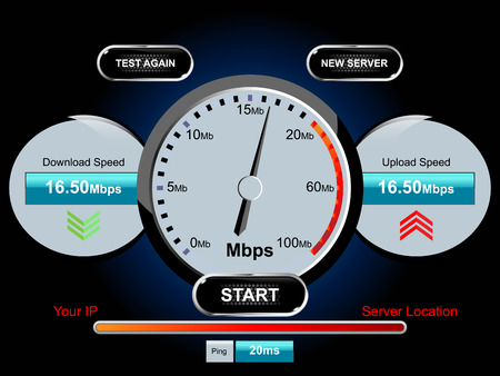 Download and upload speed icon, illustrationのイラスト素材