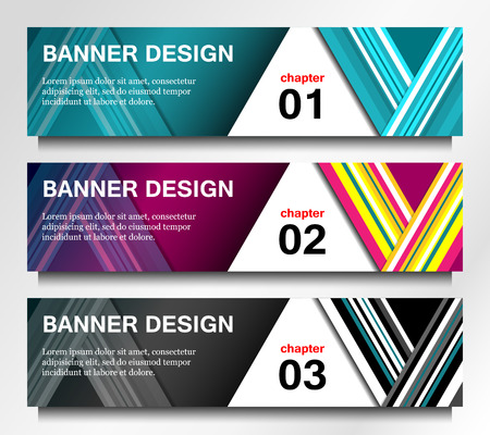 banners modern design on grey background, vector illustrationのイラスト素材
