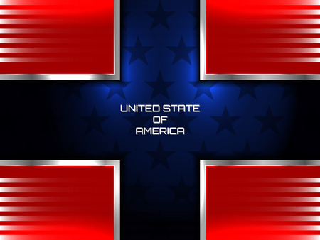 american flag cross background, vector illustrationのイラスト素材
