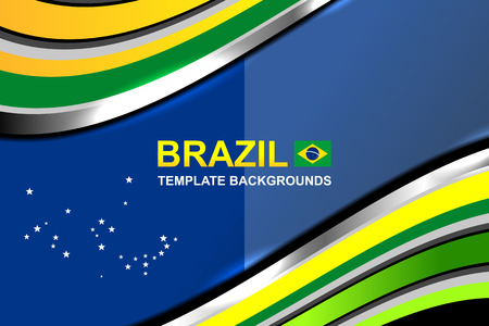 brazil color abstract backgrounds, vector illustrationのイラスト素材