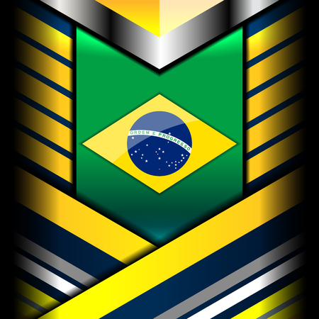 brazil geometric color backgrounds, vector illustrationのイラスト素材