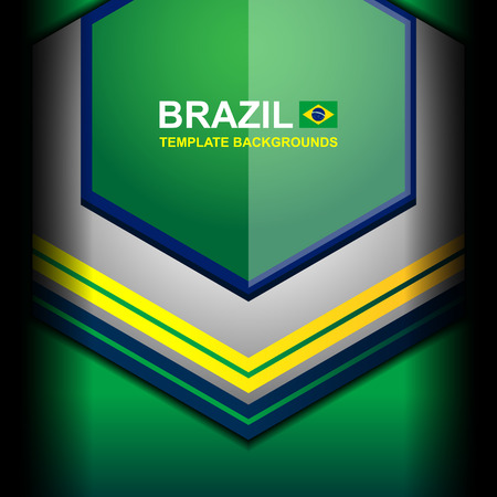 banner brazil color geometric backgrounds, vector illustrationのイラスト素材