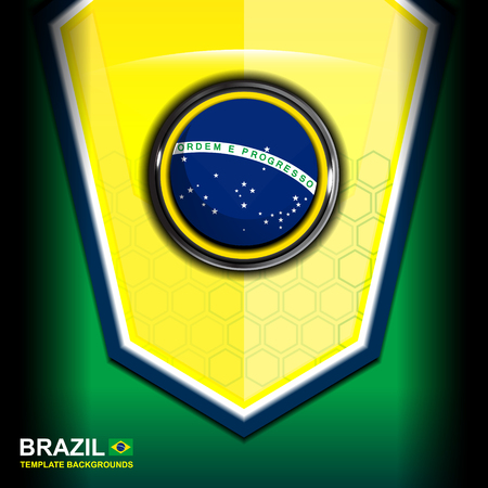 banner brazil color modern backgrounds, vector illustrationのイラスト素材