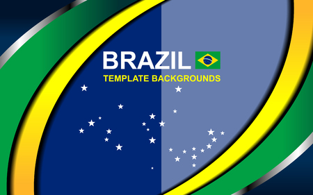 brazil color backgrounds style, vector illustrationのイラスト素材