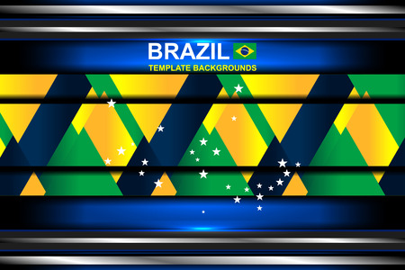 brazil template backgrounds design, vector illustrationのイラスト素材