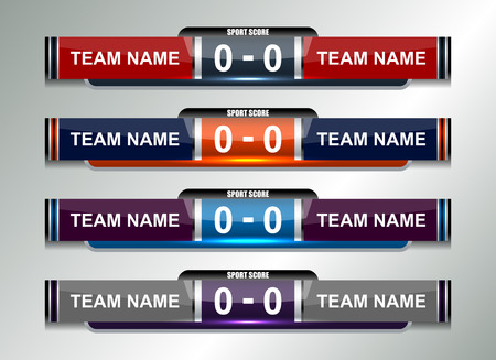 scoreboard football design elements, vector illustrationのイラスト素材