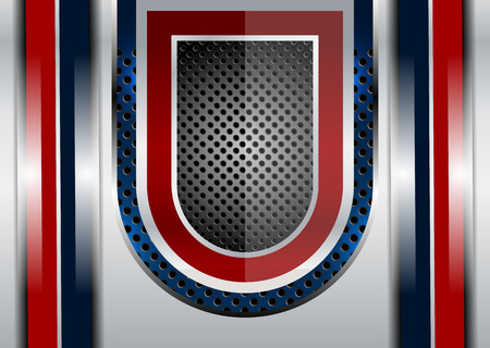 abstract modern backgrounds with red blue metallic, Vector Illustrationのイラスト素材