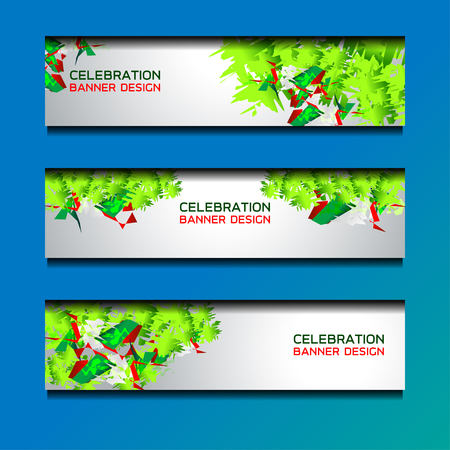 Christmas and New Year banners background design, vector illustrationのイラスト素材