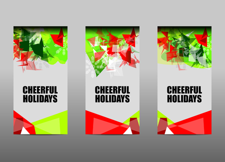 Christmas and New Year banners background design, vector illustrationのイラスト素材