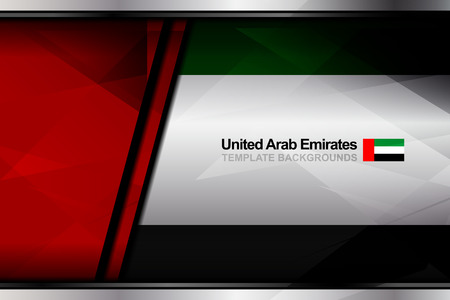 United Arab Emirates Flag Color Backgrounds, vector illustrationのイラスト素材