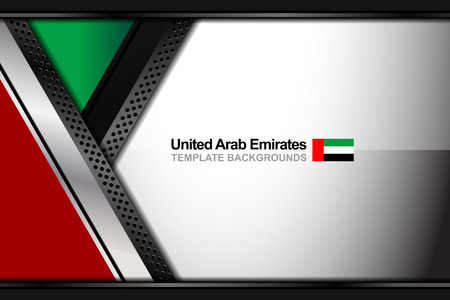United Arab Emirates Flag Color Backgrounds, vector illustrationのイラスト素材