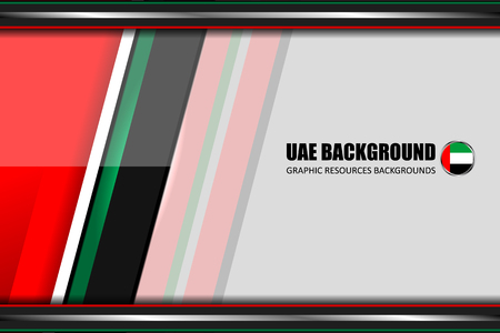 United Arab Emirates Flag Color Backgrounds, vector illustrationのイラスト素材