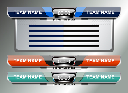 scoreboard sport template for football or soccer, vector illustrationのイラスト素材