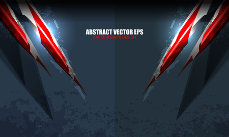 Grunge texture template and abstract with space for text, blue red white lines illustrationのイラスト素材