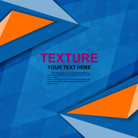 Grunge texture template and abstract with space for text, sharp blue and orange illustrationのイラスト素材