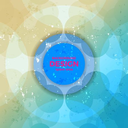 Abstract Design, blue circular illustrationのイラスト素材